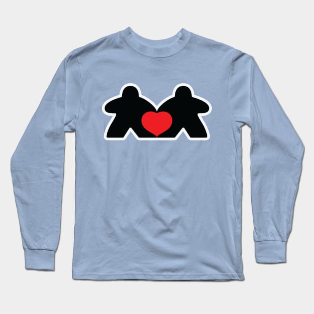 Meeple Love Long Sleeve T-Shirt by RollForTheWin